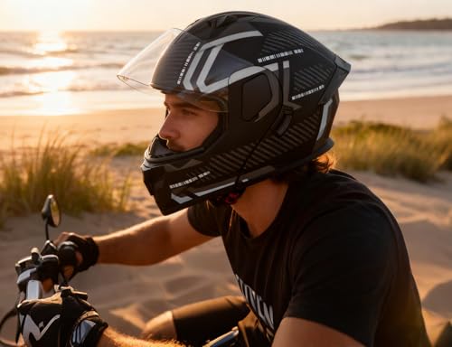 Image of SanQing Adult Modular Flip-Up Full Face Motorcycle Helmets-DOT