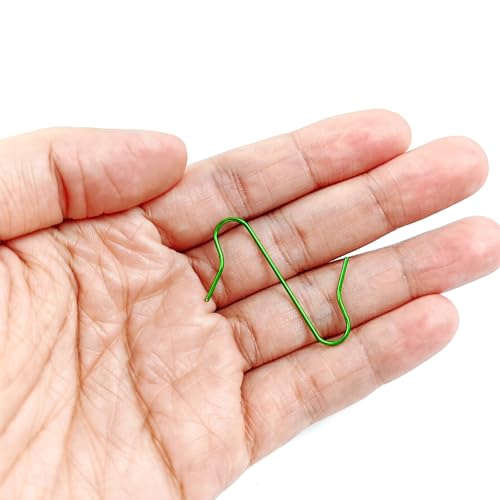 TIHOOD 300PCS Christmas Ornament Hooks Metal Ornament Hangers Mini Hooks with Storage Box Xmas Hanging Hooks for Christmas Tree Decorations Party Balls (Green)