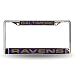 NFL Baltimore Ravens Laser-Cut Chrome Auto License Plate Frame