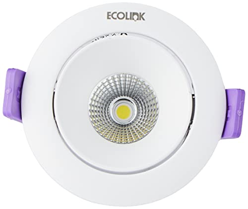 EcoLink 7-Watt LED Round COB Light (Cool Day Light,Pack of 4)
