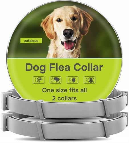 Flea and Tick Prevention for Dogs - Flea Collar - 2 Count - Adjustable