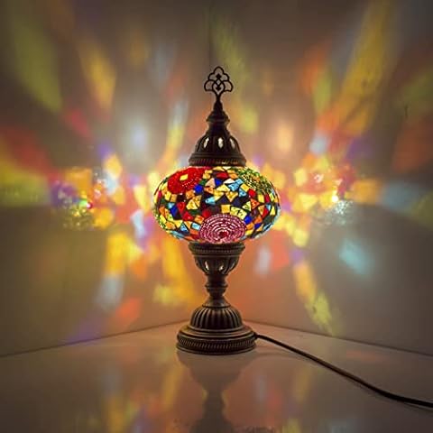 ENVA Turkish Moroccan Handmade Mosaic Table Lamp Cover