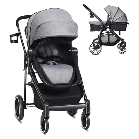 Poussette Canne Bébé COSTWAY 2 en 1 Cover
