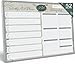 Graceful By Design Weekly Meal Planner and Grocery List Magnet Pad For Fridge or Wall - Weekly Menu Board For Kitchen and Meal Planner Magnetic with Tear-Off Grocery List Notepad - 8.5" x 11"
