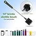 [3 Pack] Bottle Brushes, Stainless Steel Long Handle Water Bottle Scrub Cleaning Brush Set Including Straw & Lid Cleaner for Baby Bottles, Sports Cups, Coffee Mugs, Tumblers