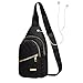 Xsecnua Crossbody Sling Bag Small Sling Backpack, Cross Body Bag Chest Bag for Women Men Travel Hiking Daypack