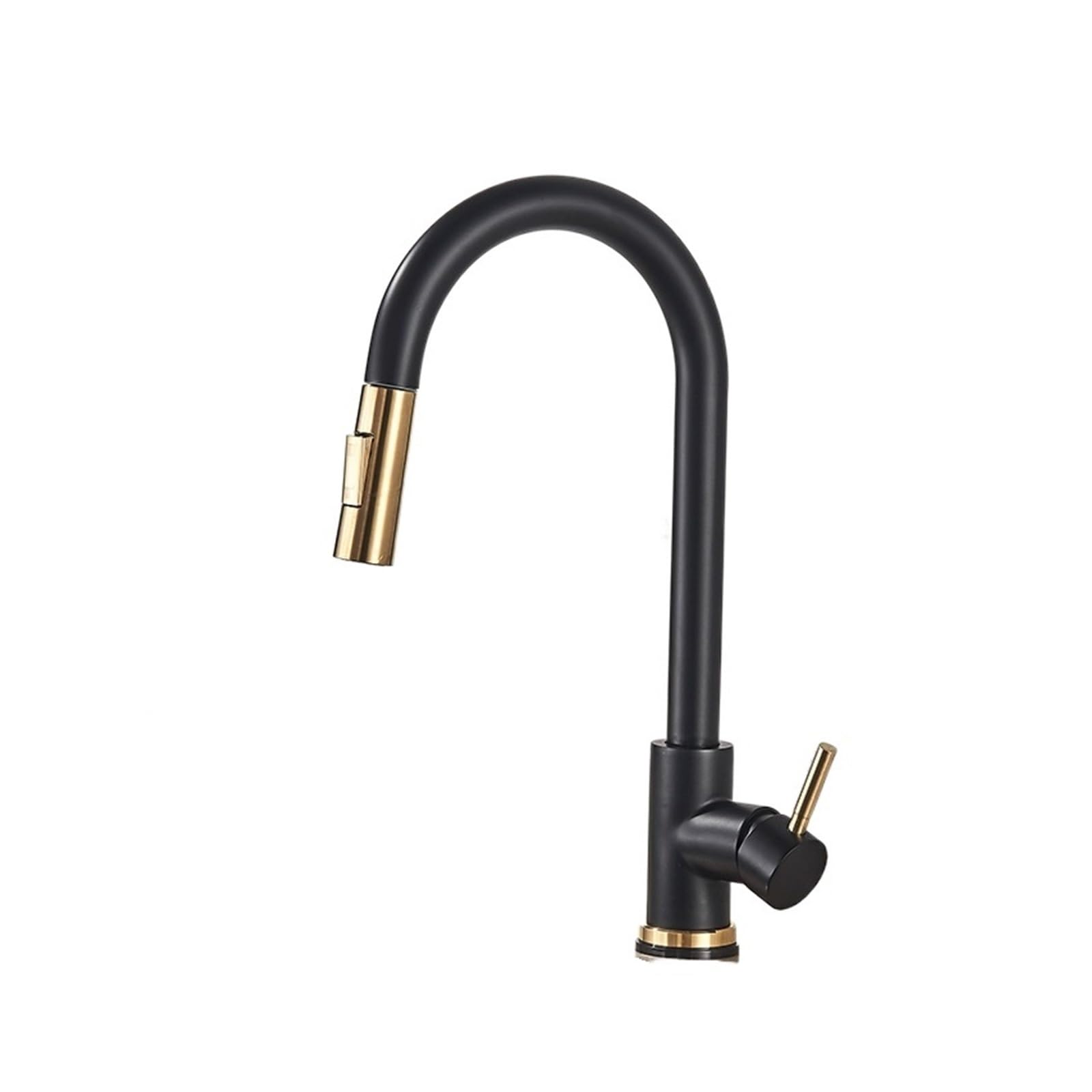 DFGHNBVC Smart Touch Kitchen Faucet Pull Out Sensor Faucets 360 Rotation 2 Outlet Water Mixer Taps Easy Installation,Black Brushed Gold B