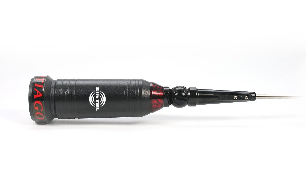 Santiago 600-RA Solo Radiante sin Cable RG y Base | 155 cm | Antenas moviles CB 27 MHz | 5/8 Onda | Varilla Acero-Inoxidable | Sistema de Rotula 90º