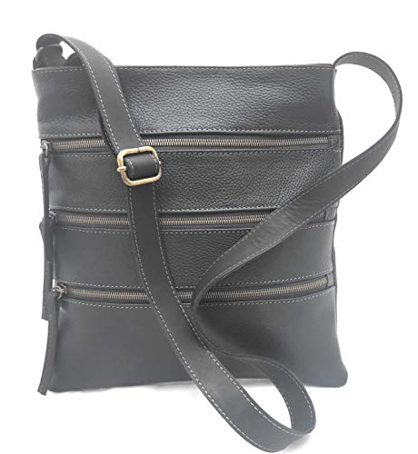 Bolso de piel para hombre con múltiples bolsillos. Size: 30 cm x 30 cm