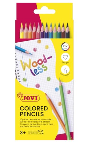 Jovi - Matite colorate senza legno, Astuccio da 12