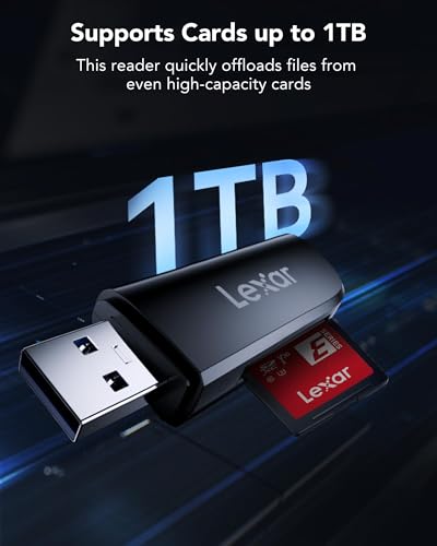 Image of Lexar Dual Slot USB-A Card Reader, USB 3.2 Gen 1 Up to 104MB /s,USB-A for SD /MicroSD /SDHC /SDXC Camera Card Reader Adapter,OTG Micro SD Card Adapter for PC /Laptop /Tablet