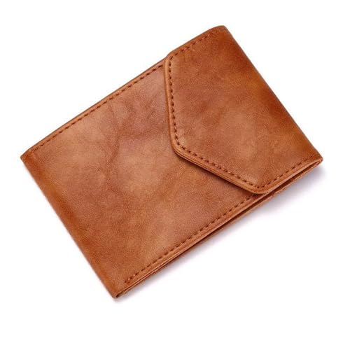 men's wallet Men's Leather Wallet Slim Credit Card Holder Coin Purse for ID and Cards(Coffee)