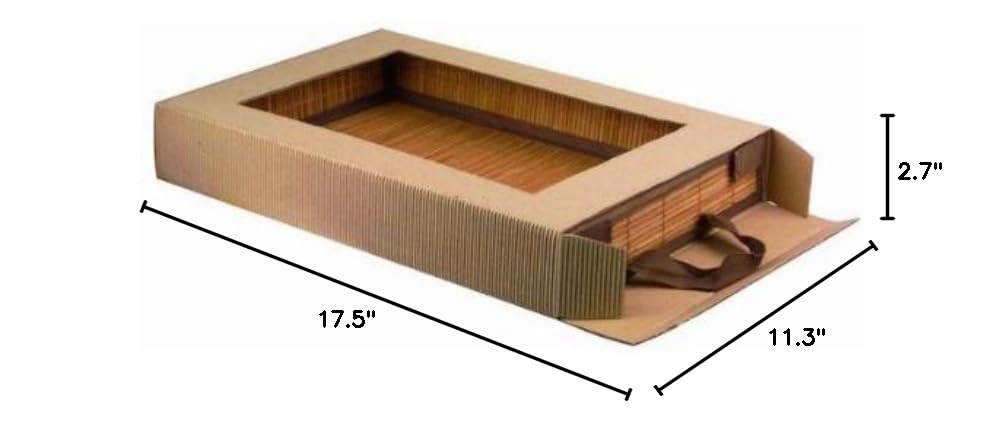 PacknWood Rectangular Cardboard Box with See-Through Window, 17.5" Long x 11.3" Wide x 2.7" High, Brown (Case of 25)