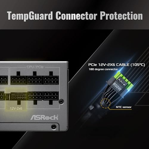 Image of ASRock Steel Legend SL-1000P 1000W ATX Power Supply, 80 Plus Platinum, ATX3.1 & PCIe 5.1 Ready, Fully Modular, 135mm FDB Fan, 10-Year Warranty Lambda A+
