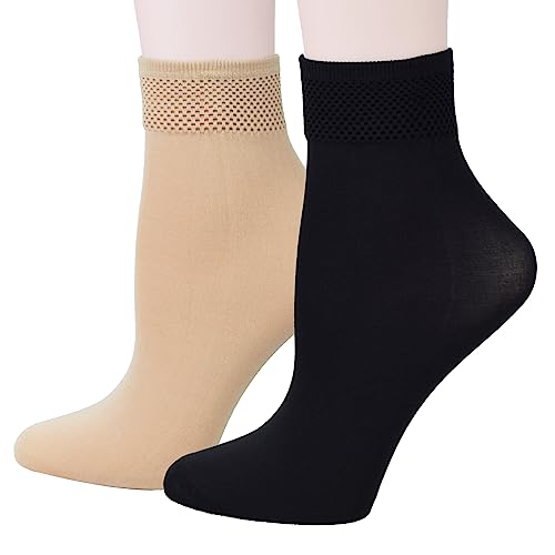 Women's 10-12 Pairs Modal Opaque Ankle High Tights Hosiery Socks