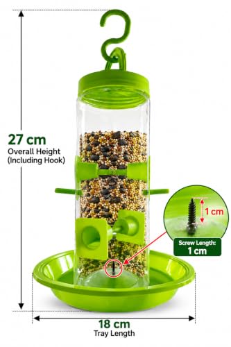 Image of Hanging Bird Feeder for Outdoor Garden| Balcony & Terrace | Lime Green