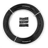 Farbetter Lined Bicycle Brake Cable Housing, 5mm x 50ft, Including 30 PCS Cable End Caps Kit, The Most Trusted DIY Set for SRAM/Shimano Mountain Bike Road Bike (Black)
