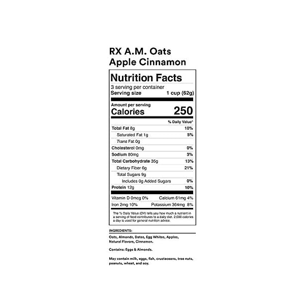 RXBAR, RX A.M. Oats, Variety Pack, 9ct, 2.18oz Cups, 9 Gluten Free Oatmeal Cups