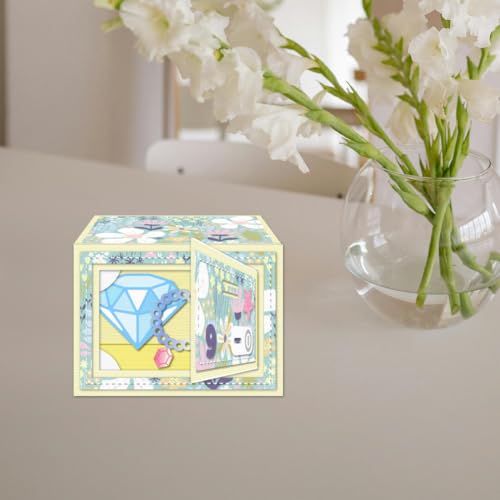 DELORIGIN Matrizes de corte de caixa de armário 3D, estênceis de aço carbono, caixa de joias em rele