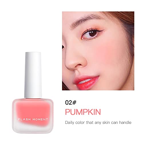 Marine Forest Liquid Blush, Multi Use Soft Cream Blush Makeup For Cheeks, Lips And Eyes, Lightweight, Long Wearing, Moisturizing And Flash Finish, 0.34 Fl Oz (02 Pumpkin) #TOP1