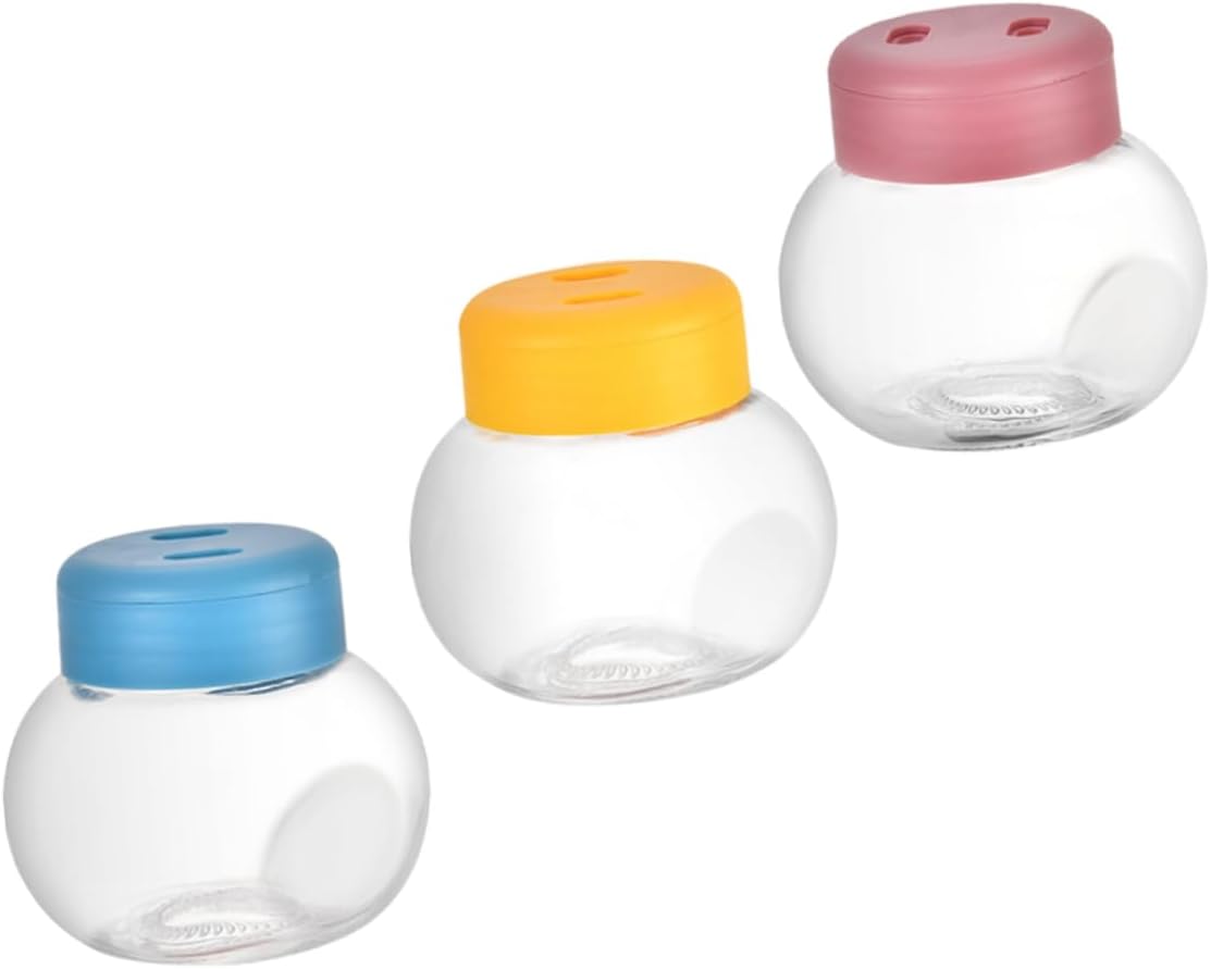 3pcs Glass Pepper Dispenser Spice Shaker Jars, 180ml