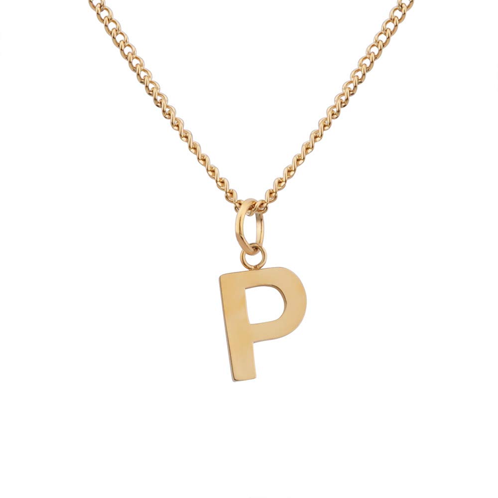 GD GOOD.designs EST. 2015Cadena con letras de oro de 18 quilates - Cadena de oro para señoras con colgante de la A a la Z Cadena de letras iniciales