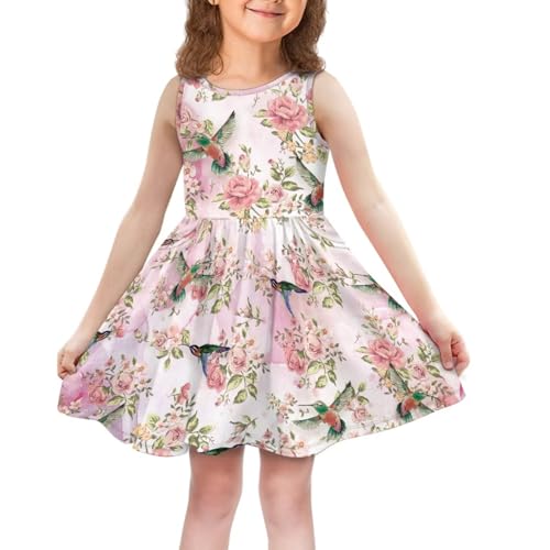 Flashideas Girls Dresses Round Neck Flared Skate Dress with Pockets Casual Dresses Soft Comfortable2