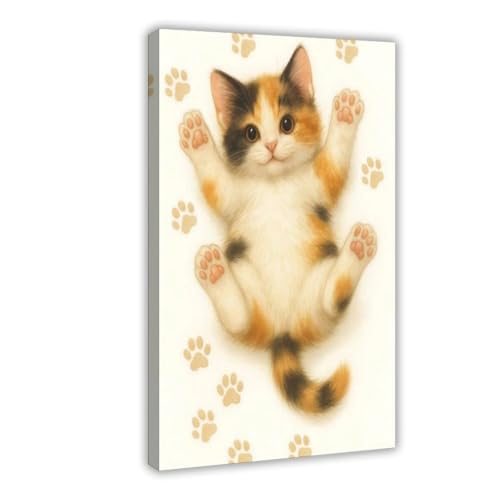 Toile aquarelle chat siamois pour illuminer un mur enfant