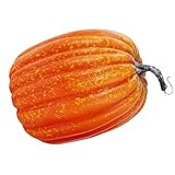 TEMPNAP Realistischer Schaumstoff Kürbis 22cm Leichte Herbstdeko für Tisch und...
