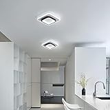 DELIPOP Modern LED Ceiling Light, 21W 2350LM Acrylic Square Ceiling Lamp, Black and White Ceiling Lighting for for Hallway Office Bedroom Kitchen Living Room, Cool White 6000K - Image 5