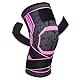 Yasdyri Kniebandage Kompression Kniestütze mit Verstellbarer Schultergurt für Damen Männer für Meniskusriss, Arthritis, ACL,Gewichtheben, Basketball, Sport 1 Stück (Rosa, S)