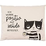 Zirbenkissen Motiv Müde Katze: 24 cm x 18,5 cm