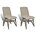 Luckyfu Questo 2 pz Sedie da Pranzo in Tessuto e Telaio in Rovere Beige.La Sedia da Design Elegante e Unico.sedie da Pranzo.sedie Sala da Pranzo.