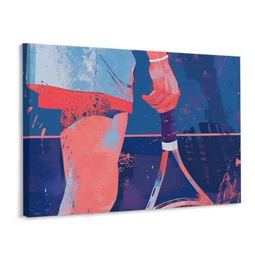 Toile murale tennis 40x30 cm cadeau idéal Noël salon