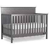 Dream On Me Skyline 5 in 1 Convertible Crib, Storm Grey, 54x38x44 Inch (Pack of 1)