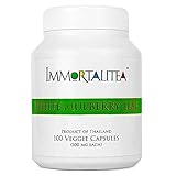 Immortalitea Blood Sugar Supplement, White Mulberry Leaf Capsules, Natural Sugar and Fat Blocking Morus Alba Powder, Support Healthy Blood Glucose Level, 100 Caffeine-Free Veggie Pills 500 mg each