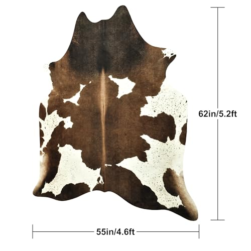 Tapis impression de vache épaisse imitation cuir décor occidental - 3