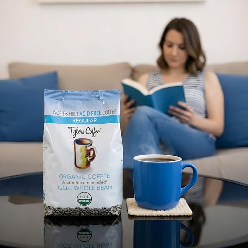 Tyler’s Coffee Organic Whole Bean Coffee – 100% Arabica Medium Roast – 12 oz, Single Origin, Smooth & Balanced Flavor