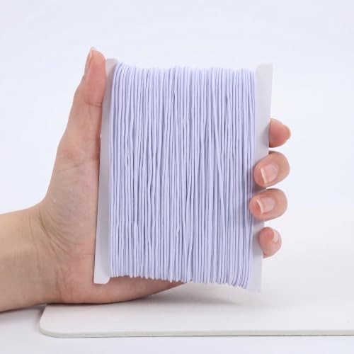 Hilo elástico Lurrose de 55 yardas y 1 mm en color blanco para bisutería 5