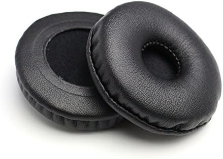 Replacement Earpads Leather Ear Cushions Spare Ear Pads Kit fit for Most Headphone Models: Compatible AKG,HifiMan,ATH, Philips,Fostex,and More,Universal Diameter 55MM(1 Pair Black)