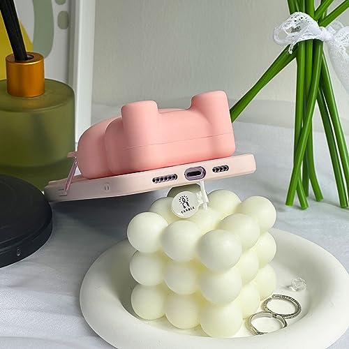 Unnfiko 3D Bear Pocket Case Compatible With Iphone Xr, Cute Cartoon Purse Stand Holder, Squishy Soft Silicone Protective Phone Case For Girls Women (Iphone Xr) #TOP3