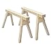 Produktbild 2 Stück Holzböcke aus Massivholz Länge 120 cm