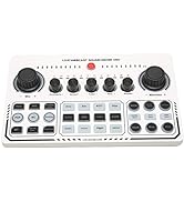 Professional Audio Mixer, Podcast Equipment Bundle, USB External Sound Card with 12 Warm Up Sound...
