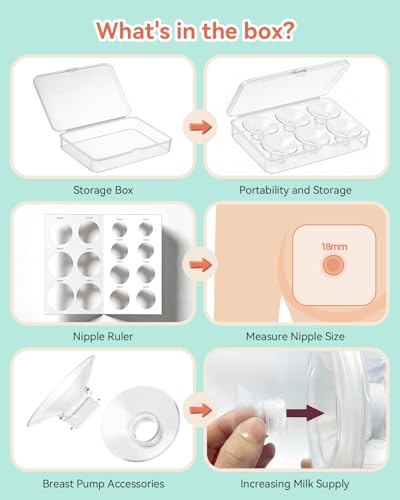 Insertos para extractor de leche 6 unidades 16mm silicona miniatura 6
