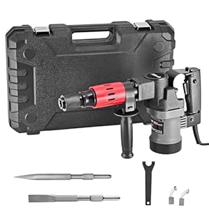 XtremepowerUS 3000BPM Demolition Chipping Jack Hammer w/Chisel Bit & Case Electric 1000W Demolition Construction Concrete Breaker Punch Drill Chipping Hammer