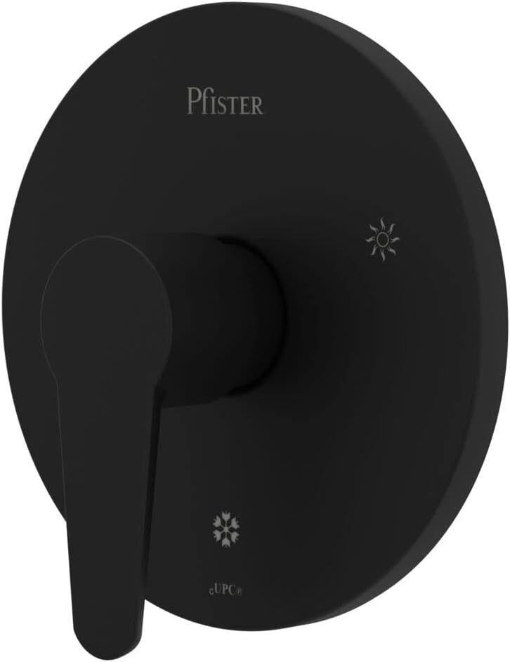 Pfister R89040B Pfirst Modern Valve Only Trim in Matte Black