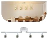 Arcfox 4-Light Track Lighting Kit E26 Ceiling Spotlight Fixture Flexibly Rotatable Light Head for Be