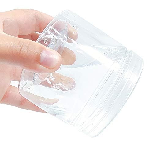Rocutus 12oz Clear Plastic Storage Jars Containers,8 Pack Refillable Wide-Mouth Plastic Slime Containers for Beauty Products,Kitchen & Household Storage - BPA Free (12 OZ) - Thumbnail 7
