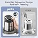 Ganiza Food Processor, 2-Speed Food Chopper Meat Grinder with 8 Cup Stainless Steel & 8 Cup Glass Bowls, Upgraded Button & Smart Overheat Protection Light - Includes Clean Brush, 2 Sets of Blades