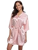 batas kimono encaje ❤ 【Libremente ajustable】 Ropa de noche de manga 3/4, con cinturón para que puedas fijar el kimono más fácil y rápidamente en un tamaño variable como quieras.